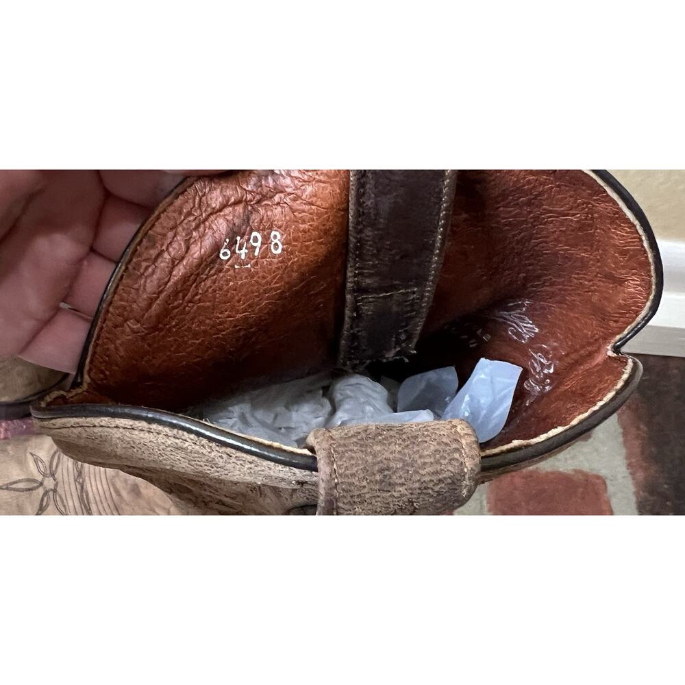 Dan Post Brown Leather Cowboy Boots Size 6 Womens Western - Picture 10 of 12